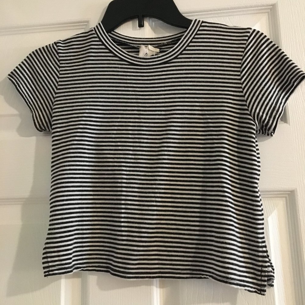 LA Hearts Stripe Crop Top